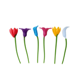 Flower Glass Stem Charms (6ct)