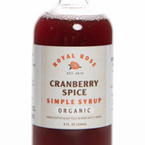Cranberry Spice Organic Simple Syrup