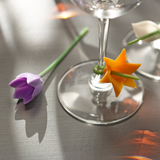 Flower Glass Stem Charms (6ct)